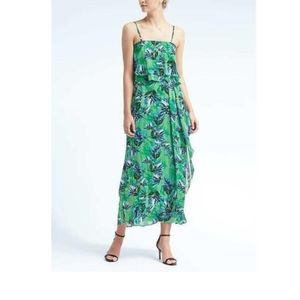 NWT Banana Republic Green/Blue Floral Maxi Dress